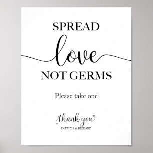 Spread-Liebe nicht Germs Hand Sanitizer Favoriten  Poster