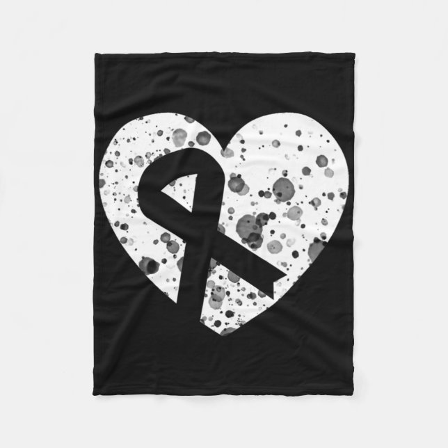 Spread Love With Graphic Heart And Ribbon Cancer  Fleecedecke (Vorderseite)