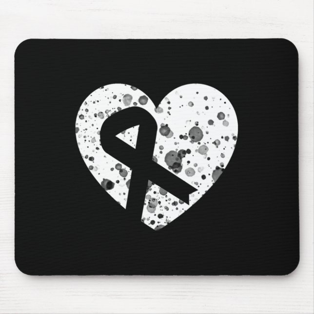 Spread Love With Graphic Heart And Ribbon Cancer  Mousepad (Vorne)