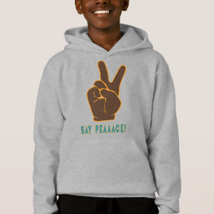 Spread Peace Not Fee Hand Schild Kinder Jungs Hood Hoodie
