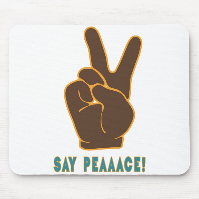 Spread Peace Not Fee Hand Sign Mousepad (Vorne)