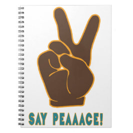 Spread Peace Not Fee Hand Sign Notizblock