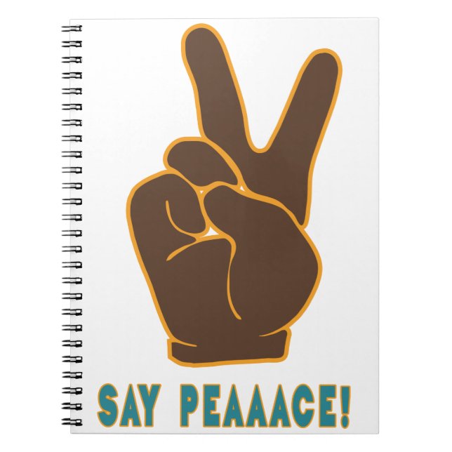 Spread Peace Not Fee Hand Sign Notizblock (Vorderseite)