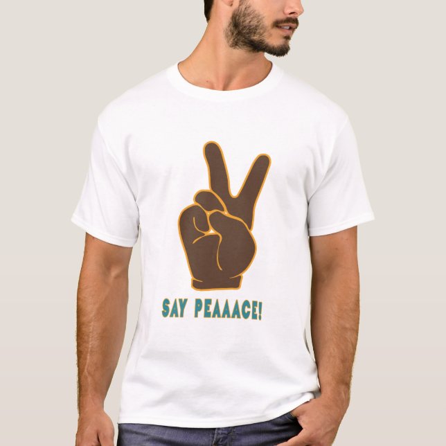 Spread Peace Not Fee Hand Sign T-Shirt (Vorderseite)
