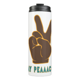 Spread Peace Not Fee Hand Sign Thermosbecher