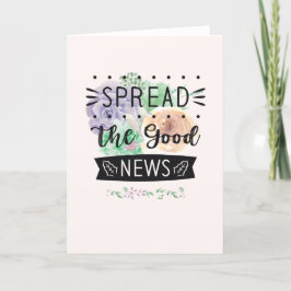 Spread the Good News Blank Holiday Card Feiertagskarte