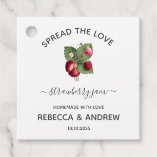 Spread the Liebe Strawberry Jam Gastgeschenk Hochz Geschenkanhänger