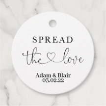 Spread the Liebe Wedding Circle Favor Tag Minimal