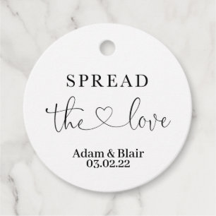 Spread the Liebe Wedding Circle Favor Tag Minimal Geschenkanhänger