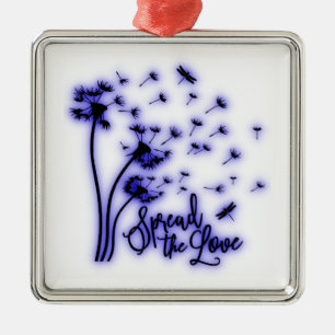 Spread The Love Dandelions and Dragonflies Ornament Aus Metall