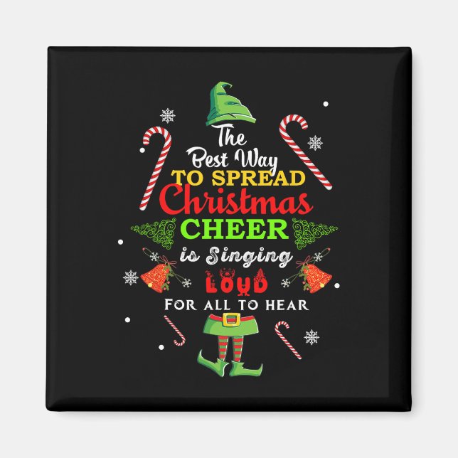Spread Weihnachtsmann singt laut Xmas Elf Pa Magnet (Vorne)