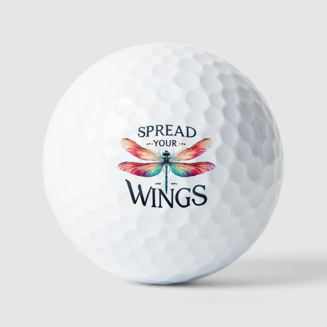 Spread Your Wings - Artistic Dragonfly Golfball (Vorderseite)