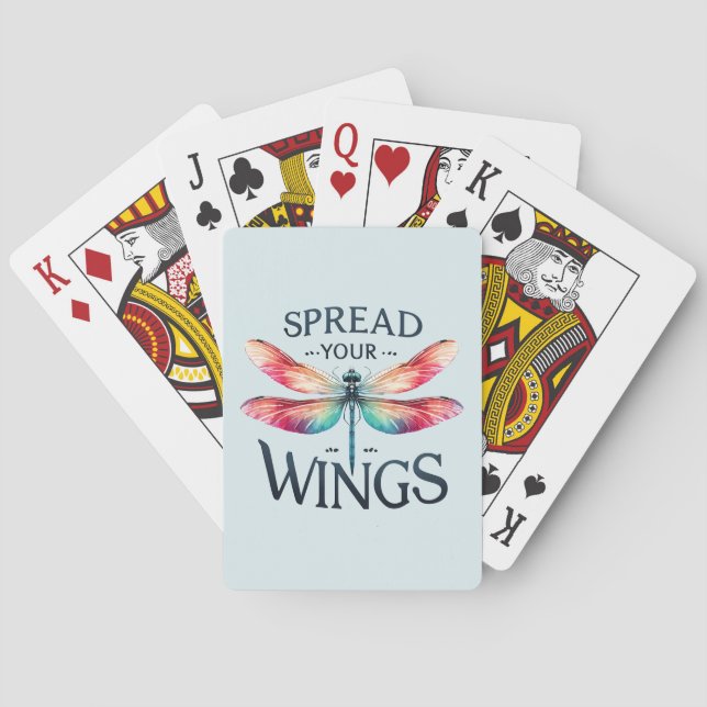 Spread Your Wings - Artistic Dragonfly Spielkarten (Rückseite)