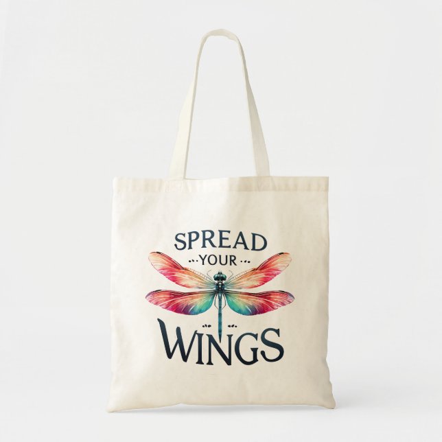 Spread Your Wings - Artistic Dragonfly Tragetasche (Vorne)