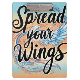 "Spread Your Wings - Spiral Notebook Design" Klemmbrett