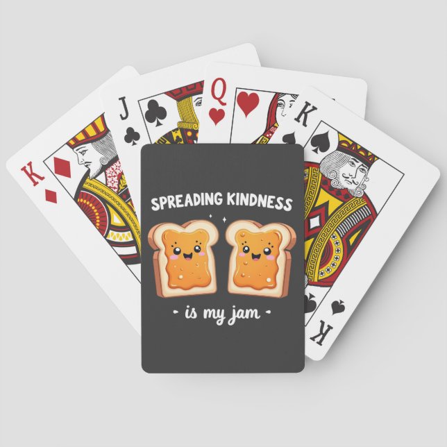 Spreading Kindness ist mein Jam Funny Loaf Brot Ja Spielkarten (Rückseite)