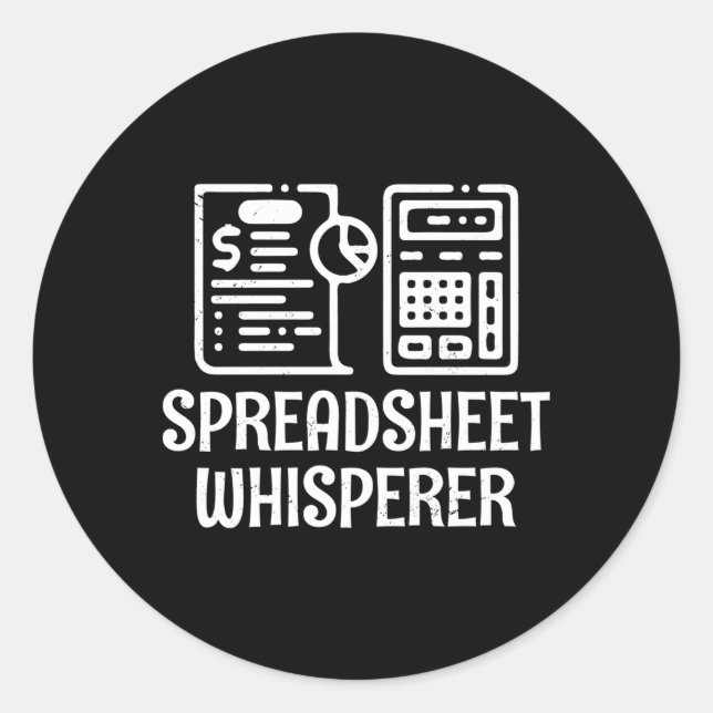 Spreadsheet Whispere Finance Cpa Accounting Accou Runder Aufkleber (Vorderseite)