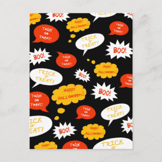 Sprechblase Halloween Postkarte