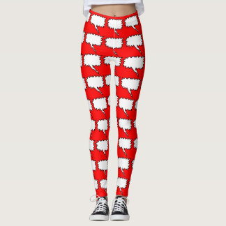 Sprechblasen 2 Hintergrundfarbe Leggings auswählen