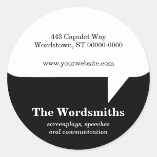 Sprechblasen-Aufkleber Runder Aufkleber