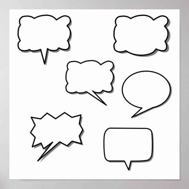 Sprechblasen-Design Poster (Vorne)