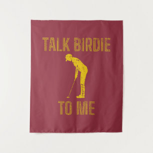 Sprechen Birdie to Me Funny Golf Lover Wandteppich