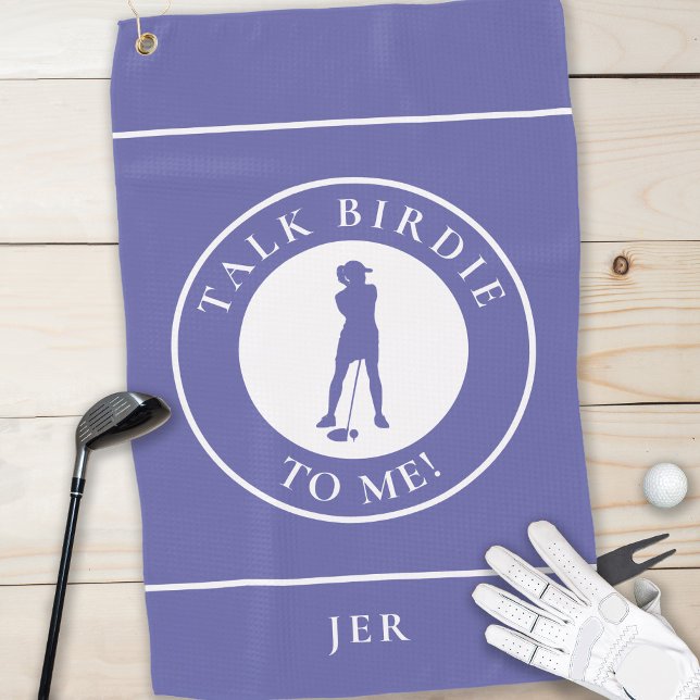 Sprechen Birdie To Me Funny Golf Silhouette Periwi Golfhandtuch (Von Creator hochgeladen)