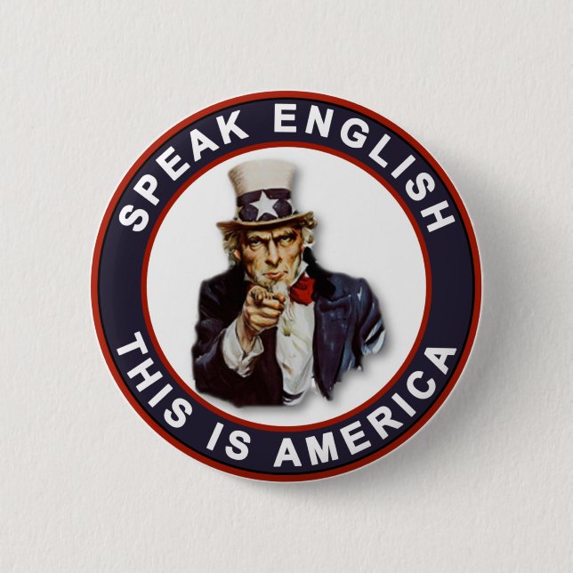 SPRECHEN ENGLISCH - DAS IST AMERIKA BUTTON (Vorderseite)