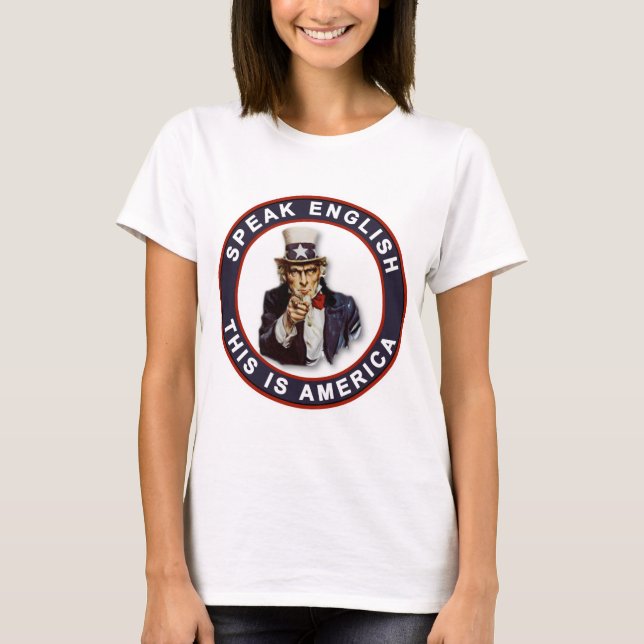 SPRECHEN ENGLISCH - DAS IST AMERIKA T-Shirt (Vorderseite)