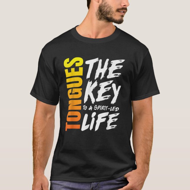 Sprechen in Tongues Gabe Christlichen Bibelgeist L T-Shirt (Vorderseite)
