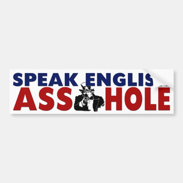 Sprechen Sie Englisch Autoaufkleber (Vorne)
