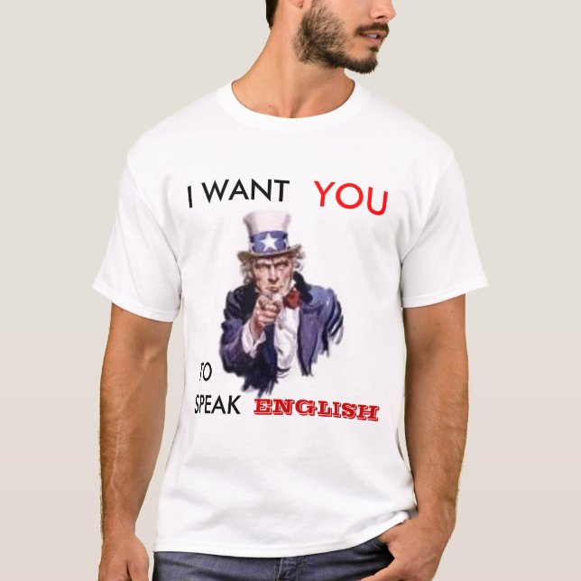 Sprechen Sie Englisch T-Shirt (Vorderseite)