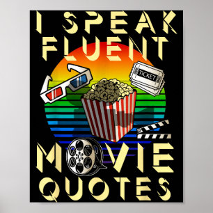 Sprechen Sie fließend Filmzitate Film Liebhaber Fi Poster