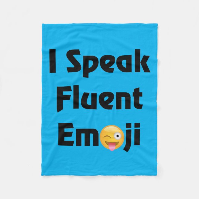 Sprechen Sie fließendes Emoji Fleecedecke (Vorderseite)