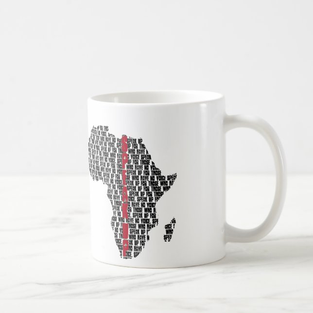 Sprechen Sie herauf Afrika-Tasse ` Kaffeetasse (Rechts)