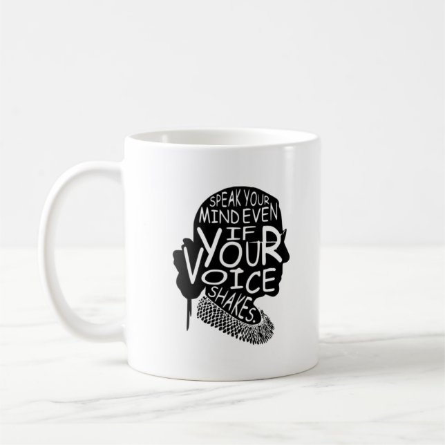 Sprechen Sie Ihre Meinung, selbst wenn Ihre Stimme Kaffeetasse (Links)