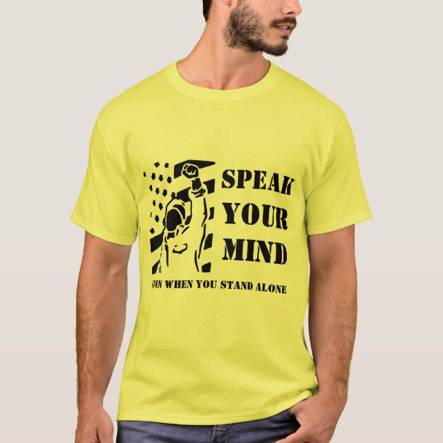Sprechen Sie Ihren Verstand T-Shirt (Vorderseite)