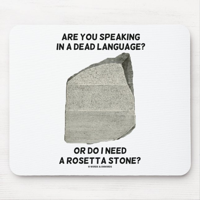 Sprechen Sie in einer toten Sprache oder brauche i Mousepad (Vorne)