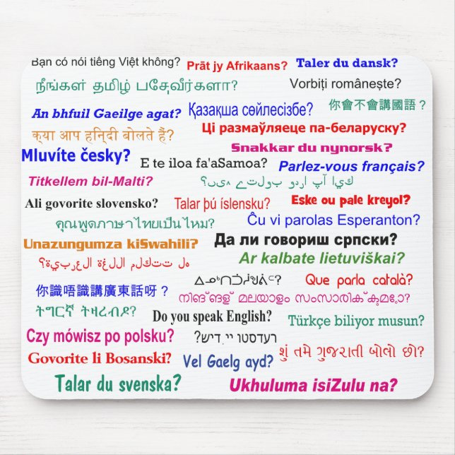 Sprechen Sie…? in vielen Sprachen Mousepad (Vorne)