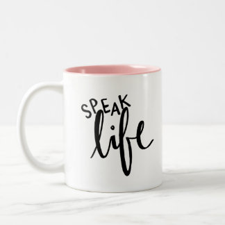 Sprechen Sie Leben-Tasse durch unleugbare Zweifarbige Tasse