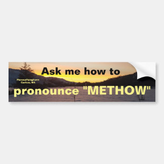 Sprechen Sie "Methow" Autoaufkleber aus