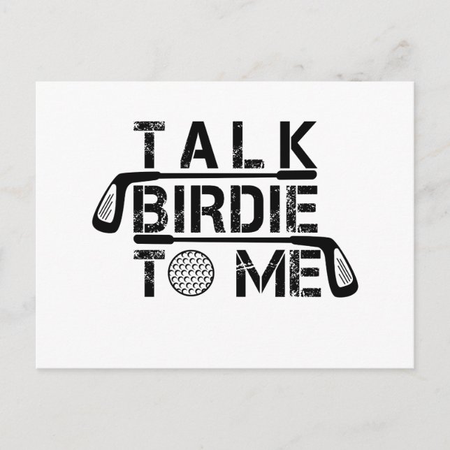 Sprechen Sie mit Birdie To Me - Funny Golf Golfer  Postkarte (Vorderseite)