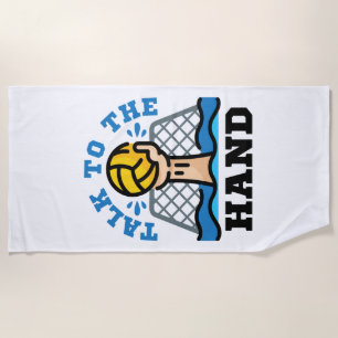 Sprechen Sie mit dem Hand Funny Water Polo Goalie Strandtuch
