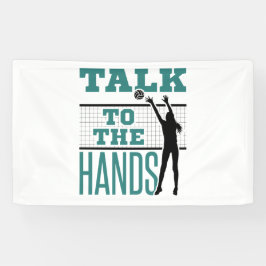 Sprechen Sie mit dem Hands Funny Volleyball Middle Banner