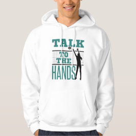 Sprechen Sie mit dem Hands Funny Volleyball Middle Hoodie