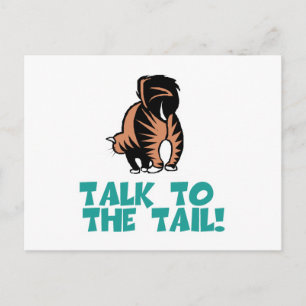 Sprechen Sie mit dem Schwanz Cat Postkarte