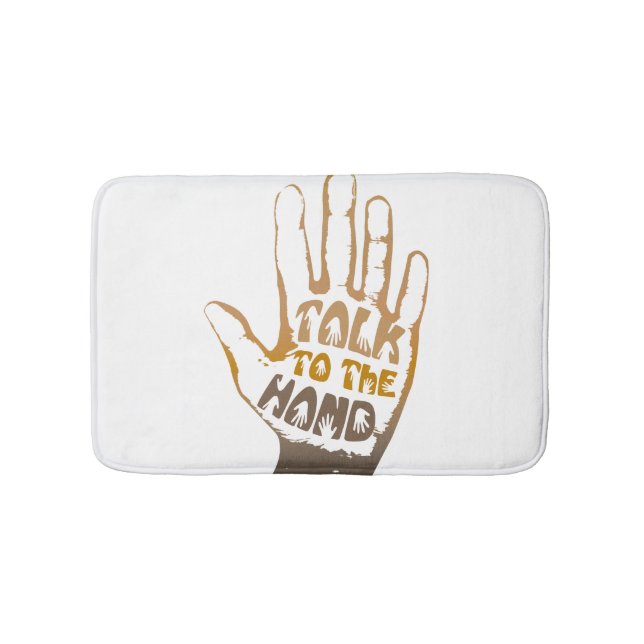 Sprechen Sie mit der Hand Badematte (Vorderseite)