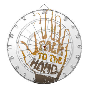 Sprechen Sie mit der Hand Dartscheibe