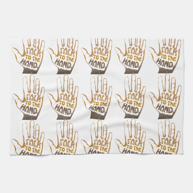 Sprechen Sie mit der Hand Geschirrtuch (Horizontal)