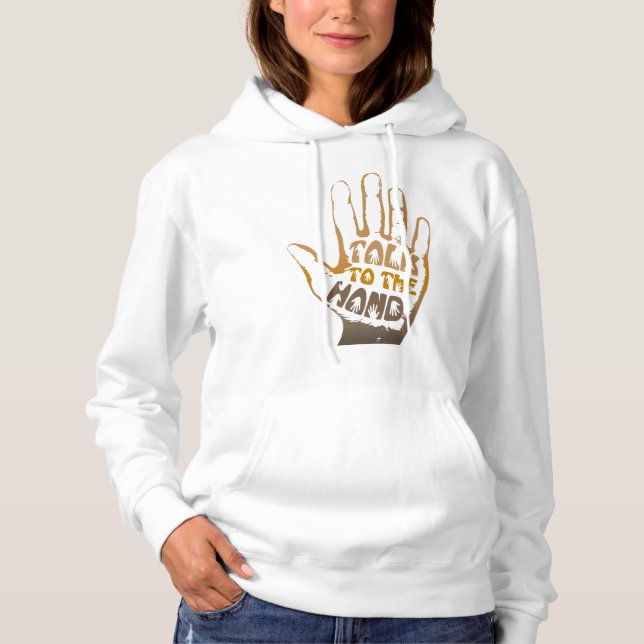 Sprechen Sie mit der Hand Hoodie (Vorderseite)